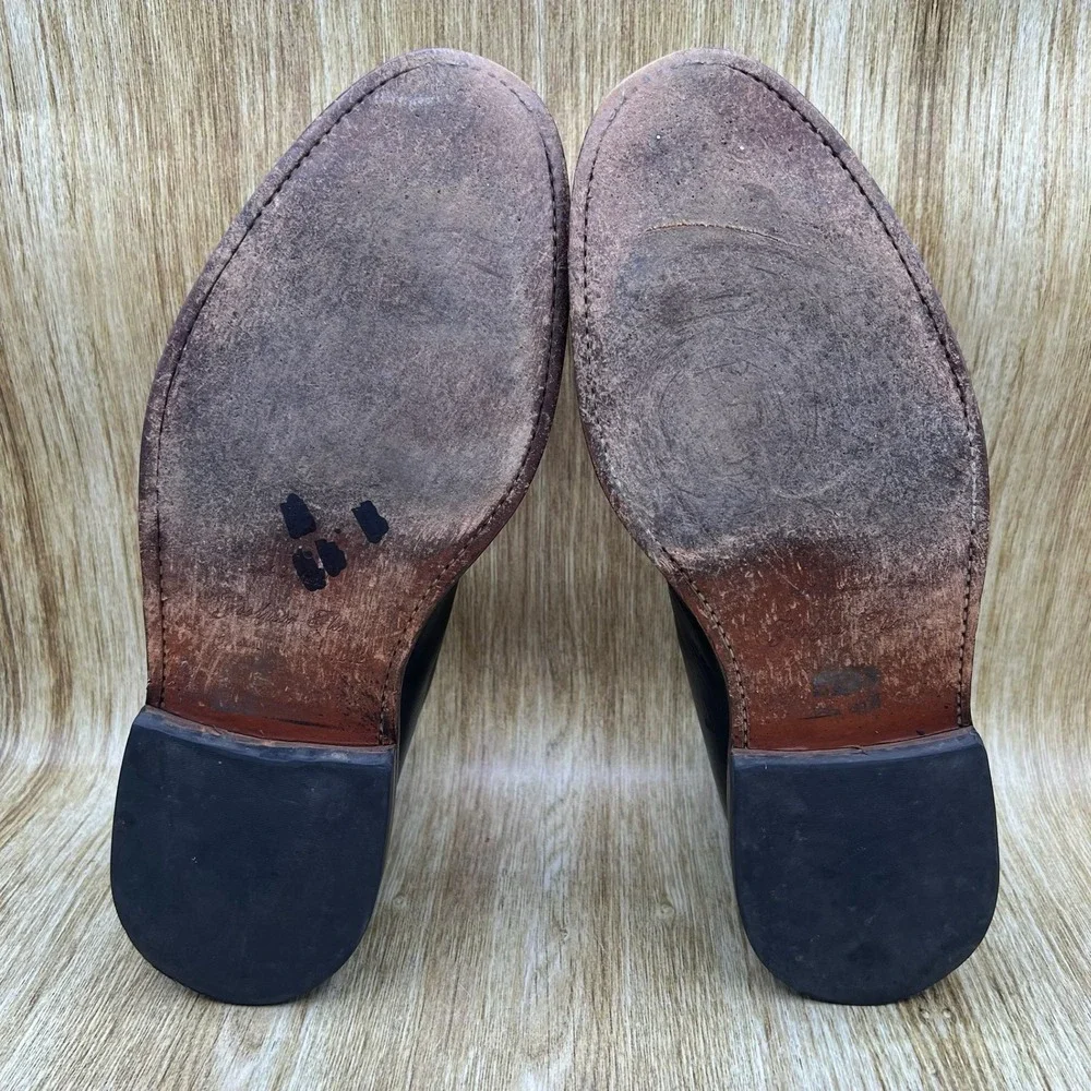 N.D.C Made By Hand‎ Chukka Boots Men's Size 9.5 EU 42.5 Black Leather Shoes